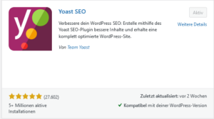 WordPress PlugIn SEO Yoast