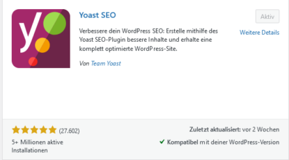 WordPress PlugIn SEO Yoast