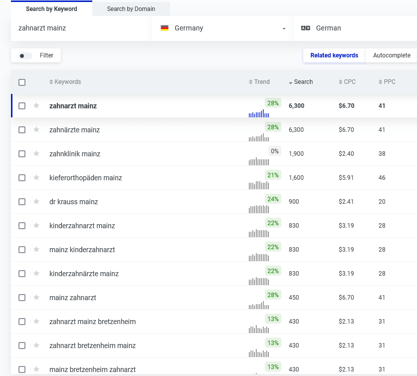 SEO Beratung und Keywords mit den Beratern finden